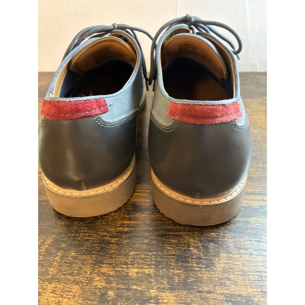 Steve Madden Mens P-Dusted Grey Oxford Dress Shoes Lace Up P-DUSTED Size 9.5